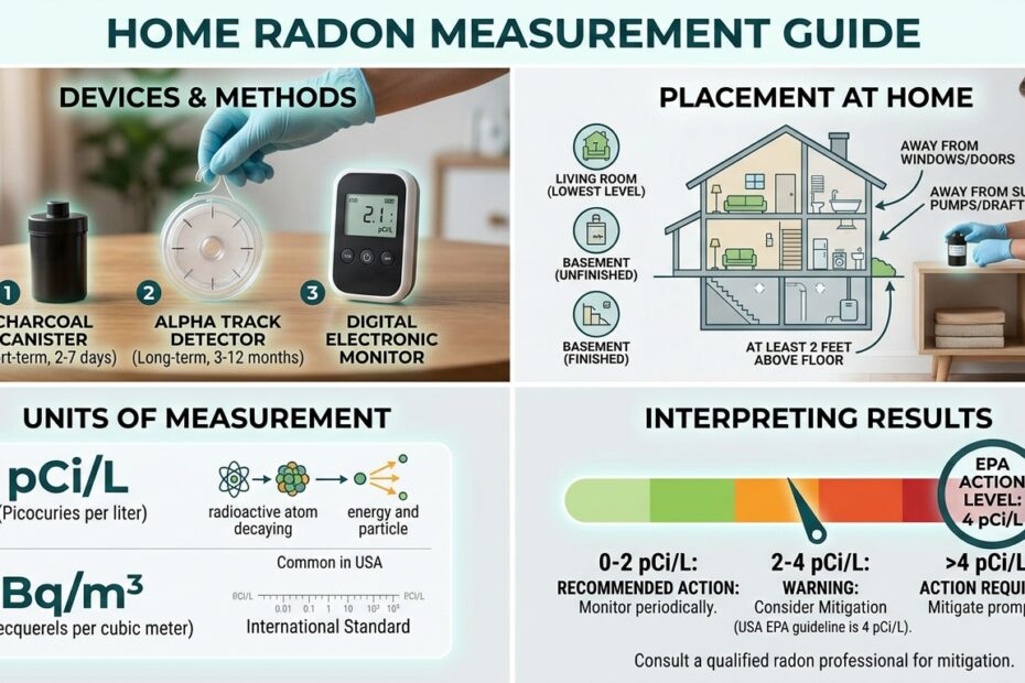 como medir el radon en casa