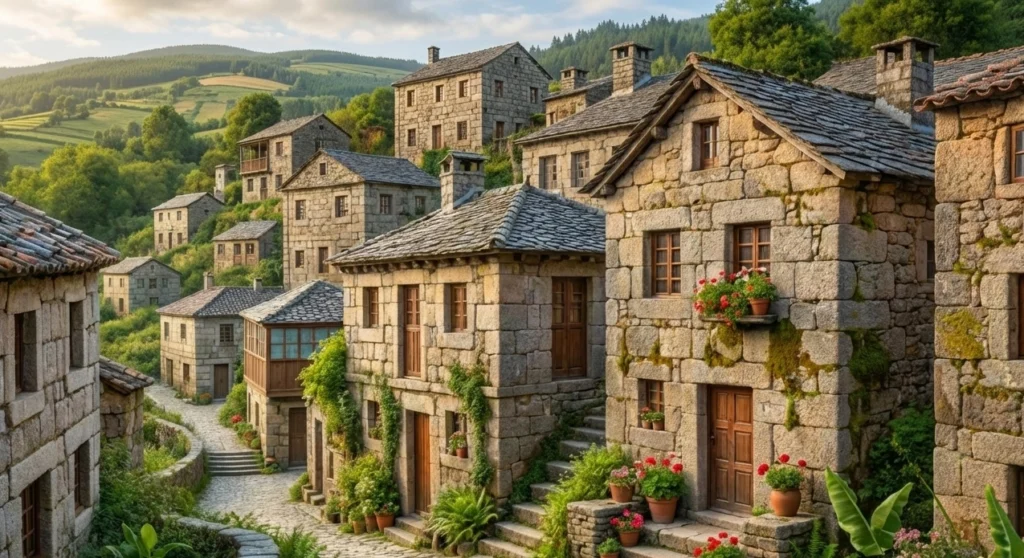 pueblo casas de piedra